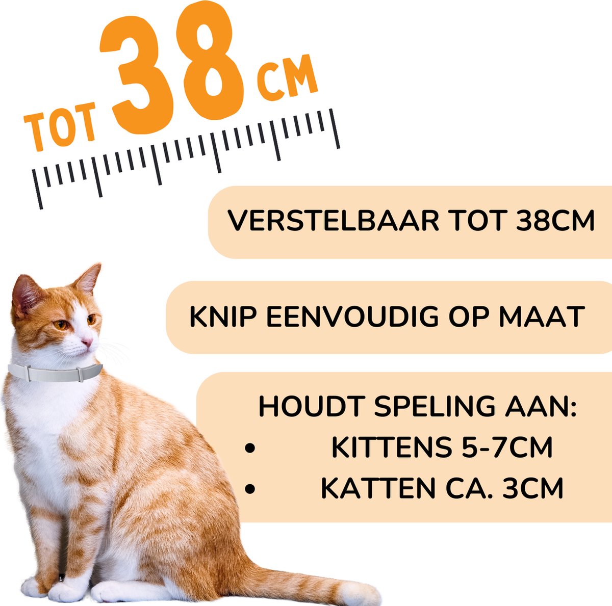 Vlooienband Kat - Effectief Tegen Vlooien En Teken - Grijs