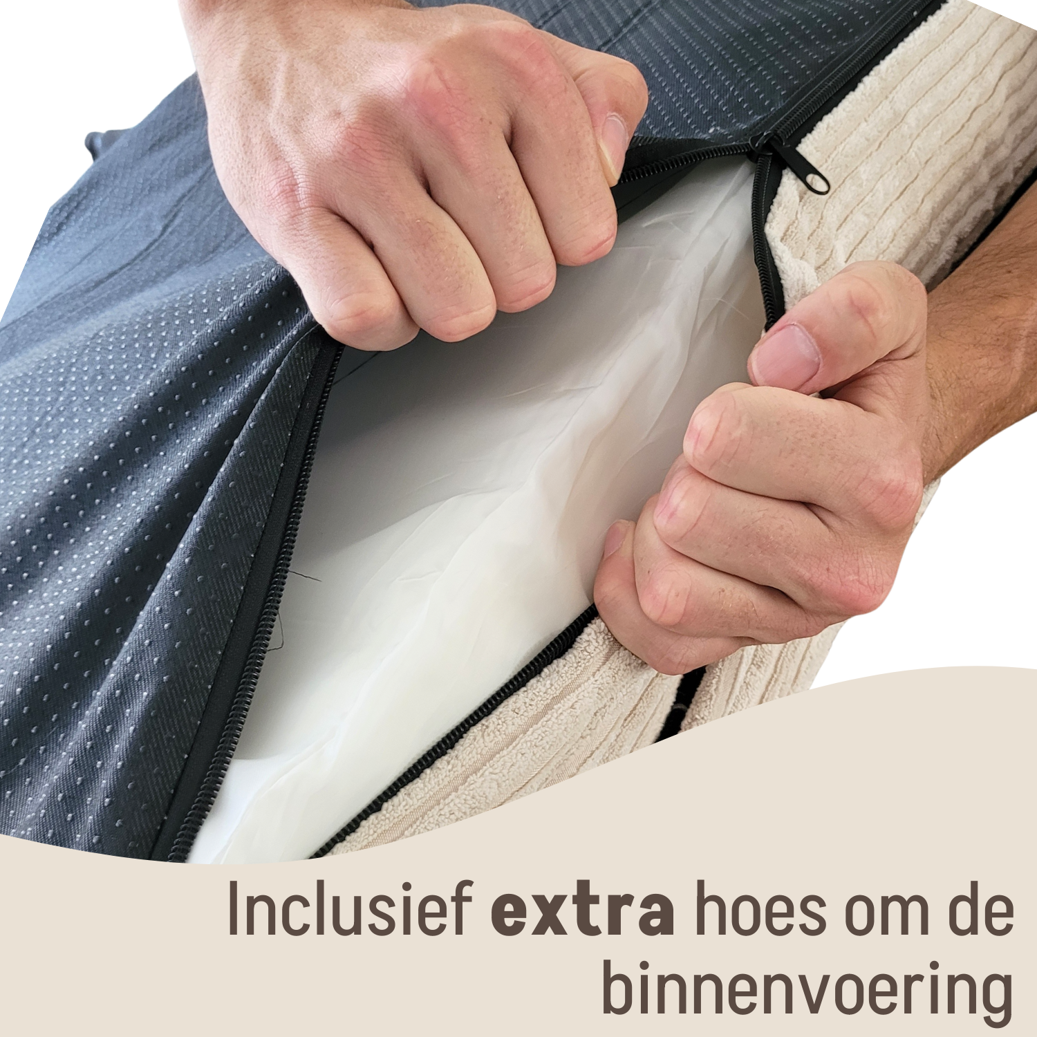 By Cee Cee Origineel Orthopedisch Hondenkussen Ribstof 100x70cm