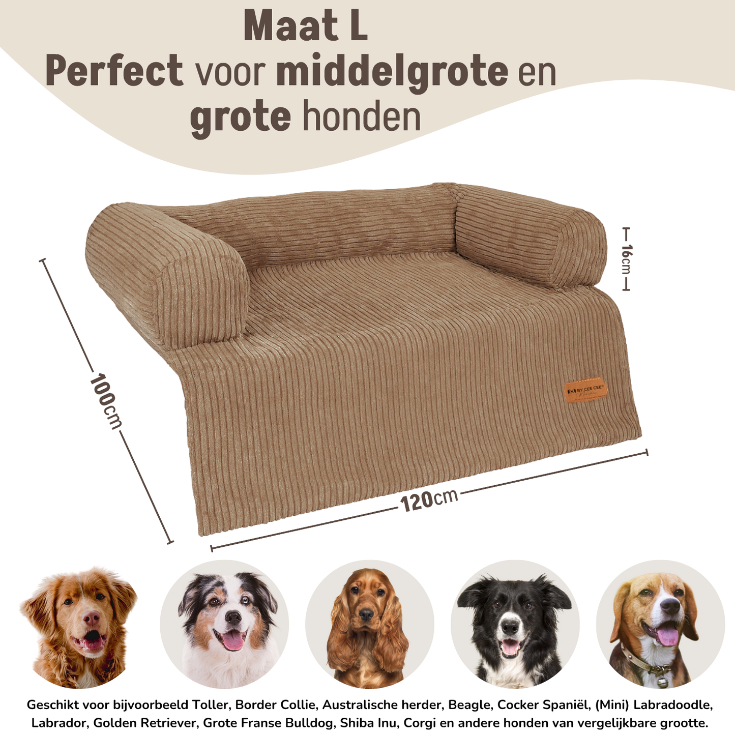 By Cee Cee Hondendeken Bank Ribstof