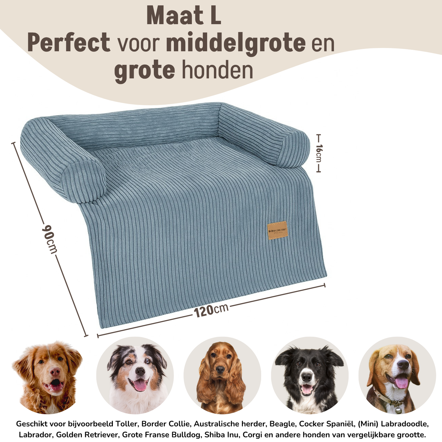 By Cee Cee Hondendeken Bank Ribstof