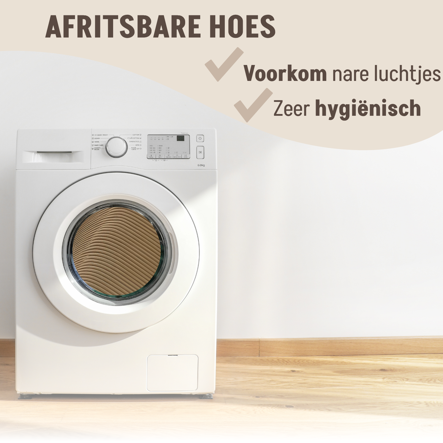 By Cee Cee Hondendeken Bank - Ribstof - Bruin - MAAT S