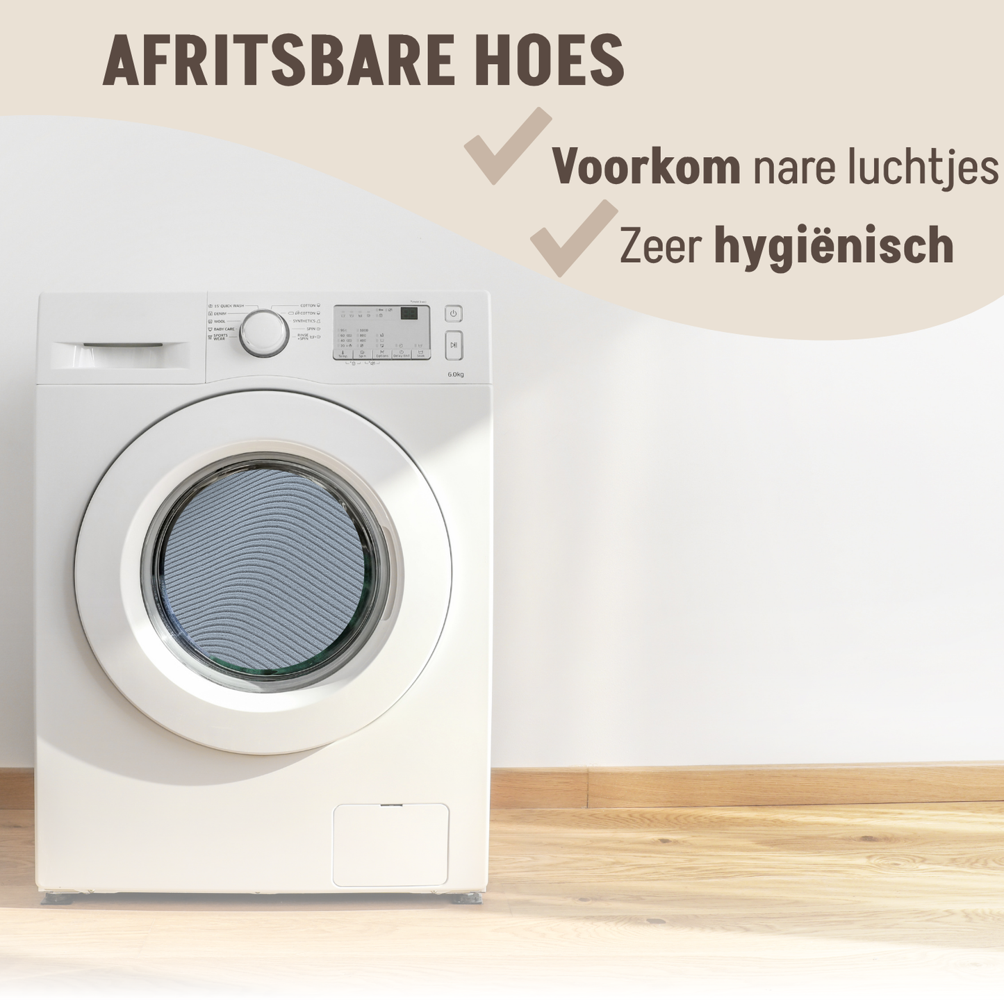 By Cee Cee Hondendeken Bank - Ribstof - Grijs - MAAT S