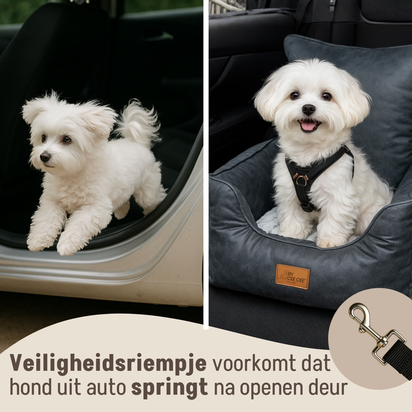 Luxus-Autositz für kleine Hunde