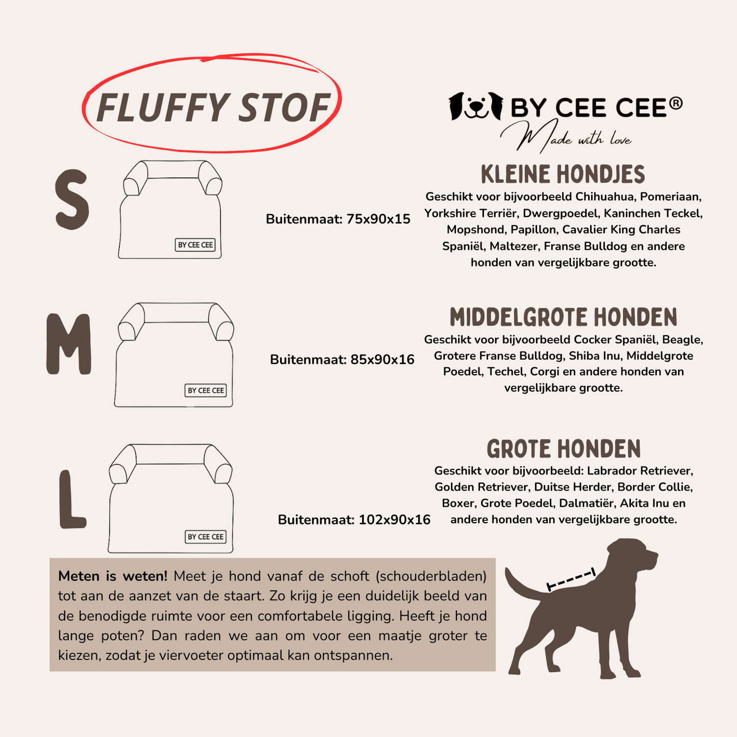 By Cee Cee Fluffy Hondendeken Bank