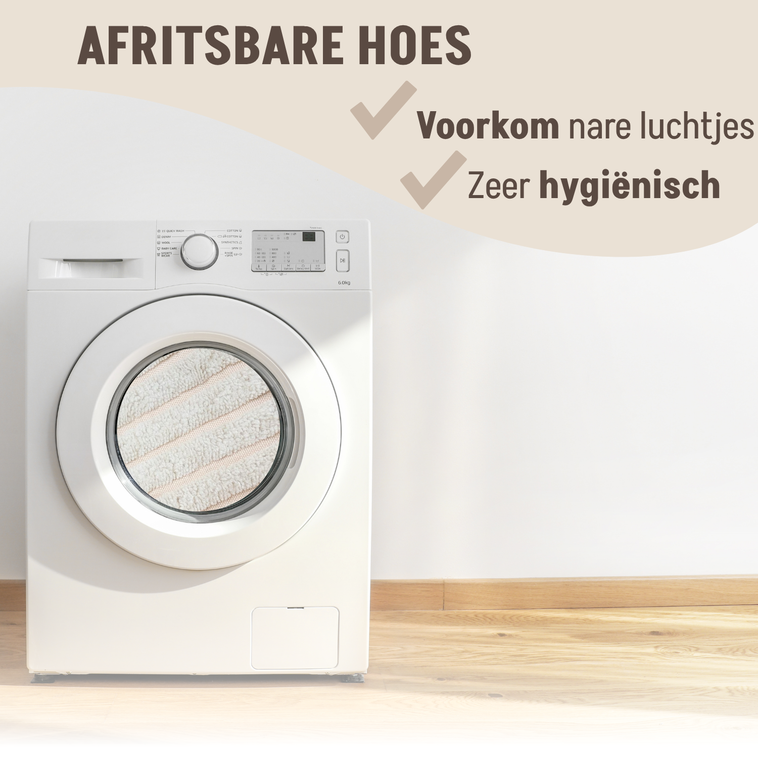 By Cee Cee Origineel Orthopedisch Hondenkussen Ribstof 100x70cm
