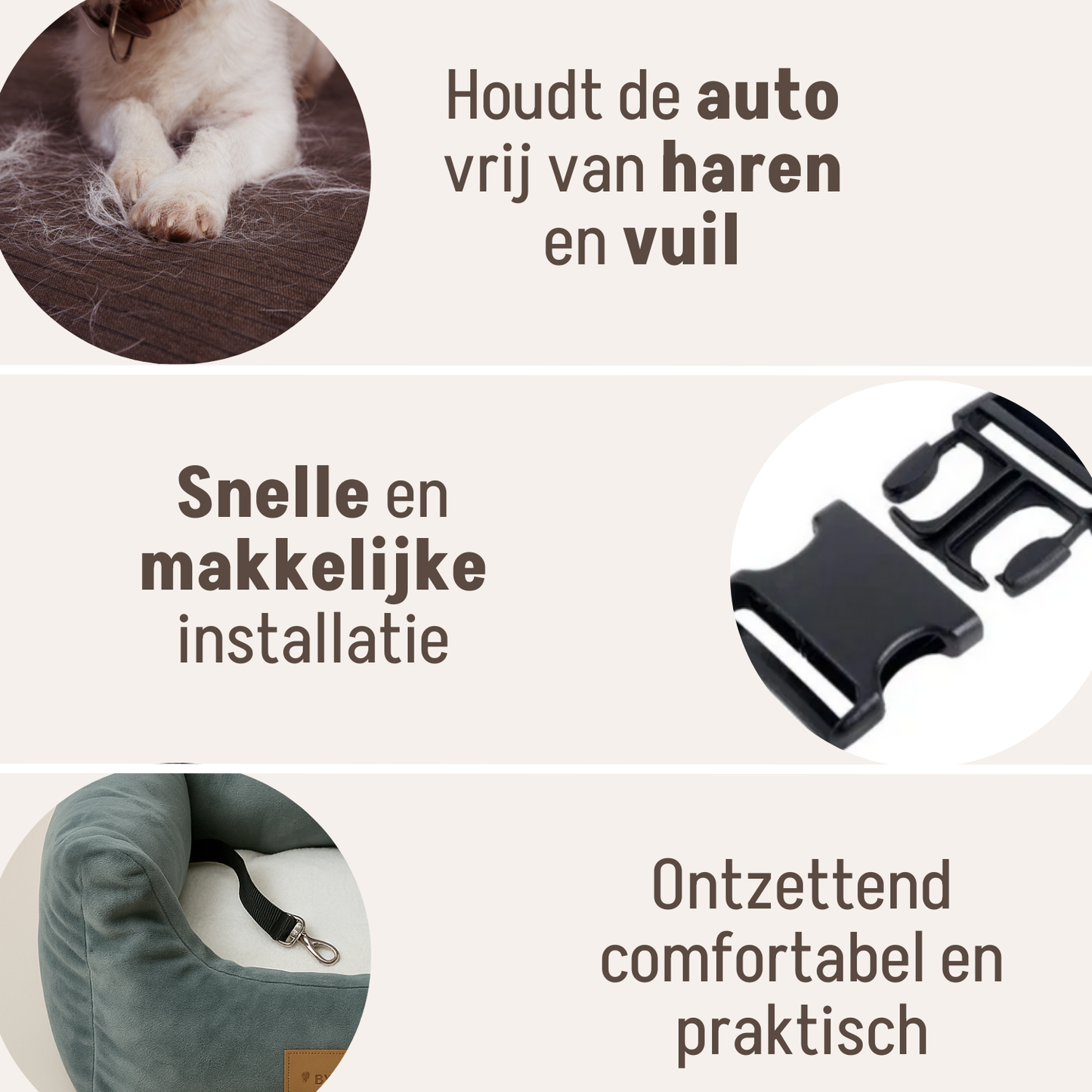 Gezonde hondenzetel voor oudere honden met steun