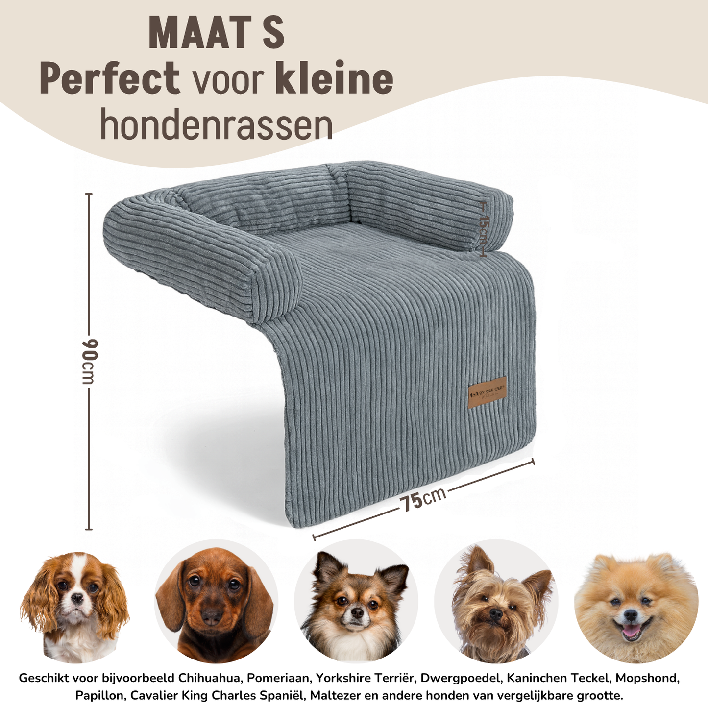 By Cee Cee Hondendeken Bank Ribstof