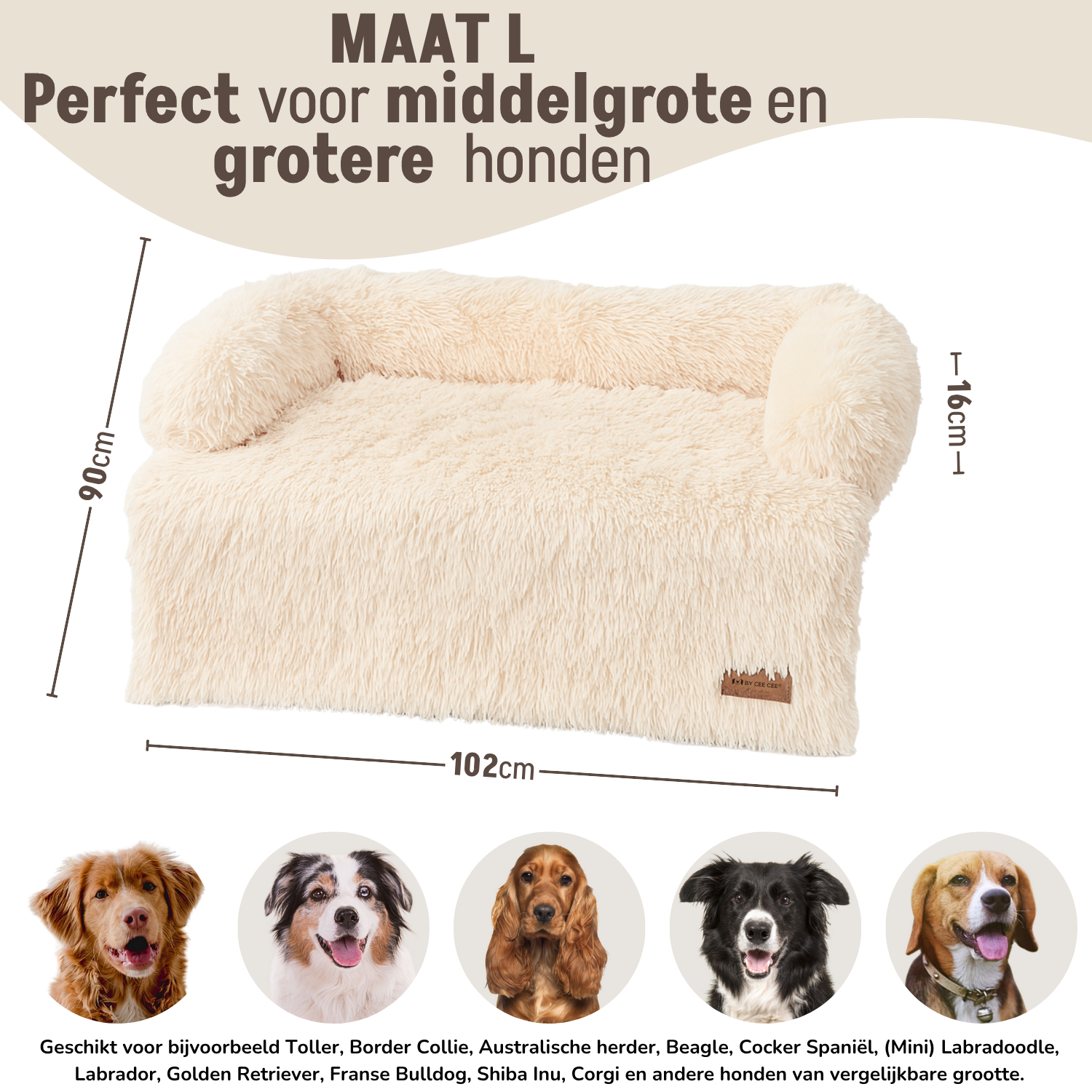 By Cee Cee Fluffy Hondendeken Bank