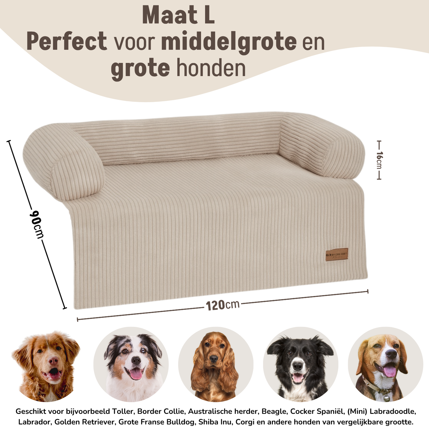 By Cee Cee Hondendeken Bank Ribstof