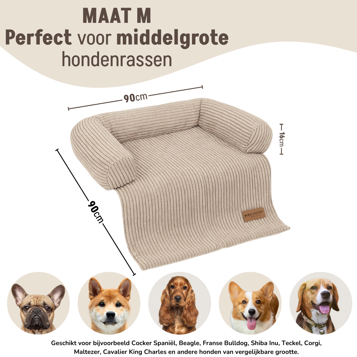 By Cee Cee Hondendeken Bank Ribstof