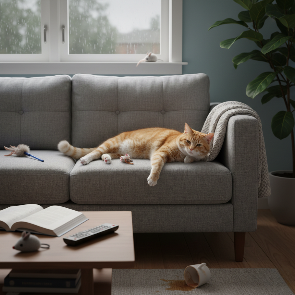 Kat verveelt zich? Zo houd je een binnenkat actief