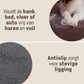 By Cee Cee Hondendeken Bank - Ribstof - Mokka Taupe - MAAT S