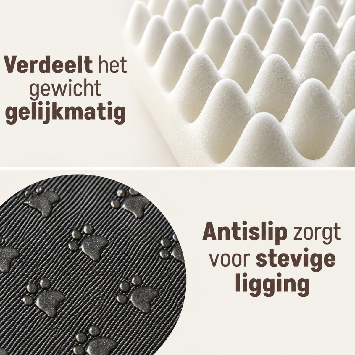 Orthopedisch Benchkussen Egg Foam Oxford Stof