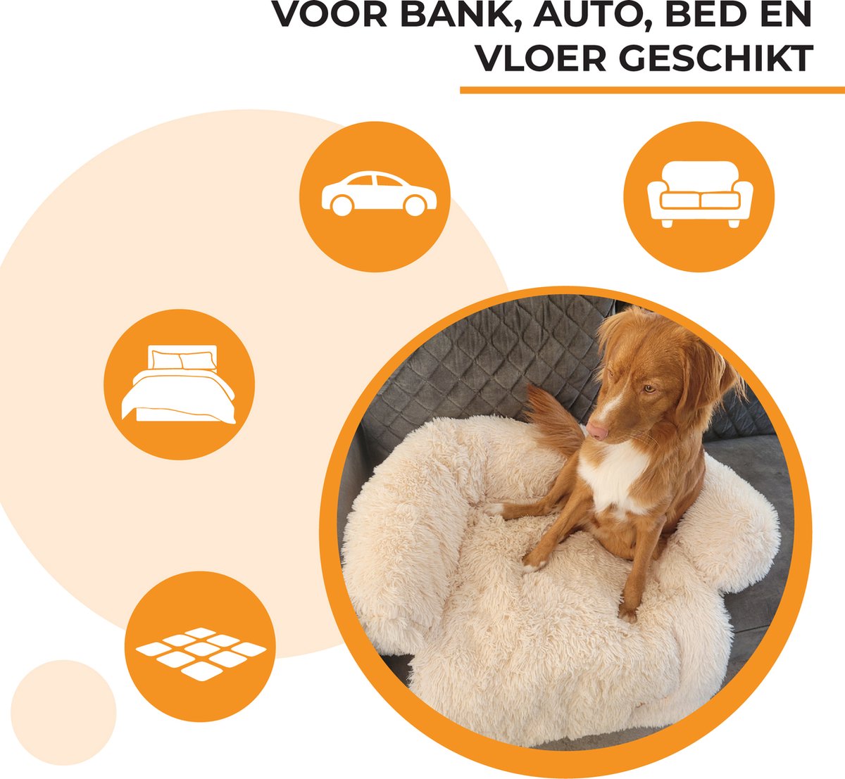 By Cee Cee - Origineel Hondendeken Bank – Hondenkleed Bank - Hondenmand - Premium - Volledig Afritsbaar