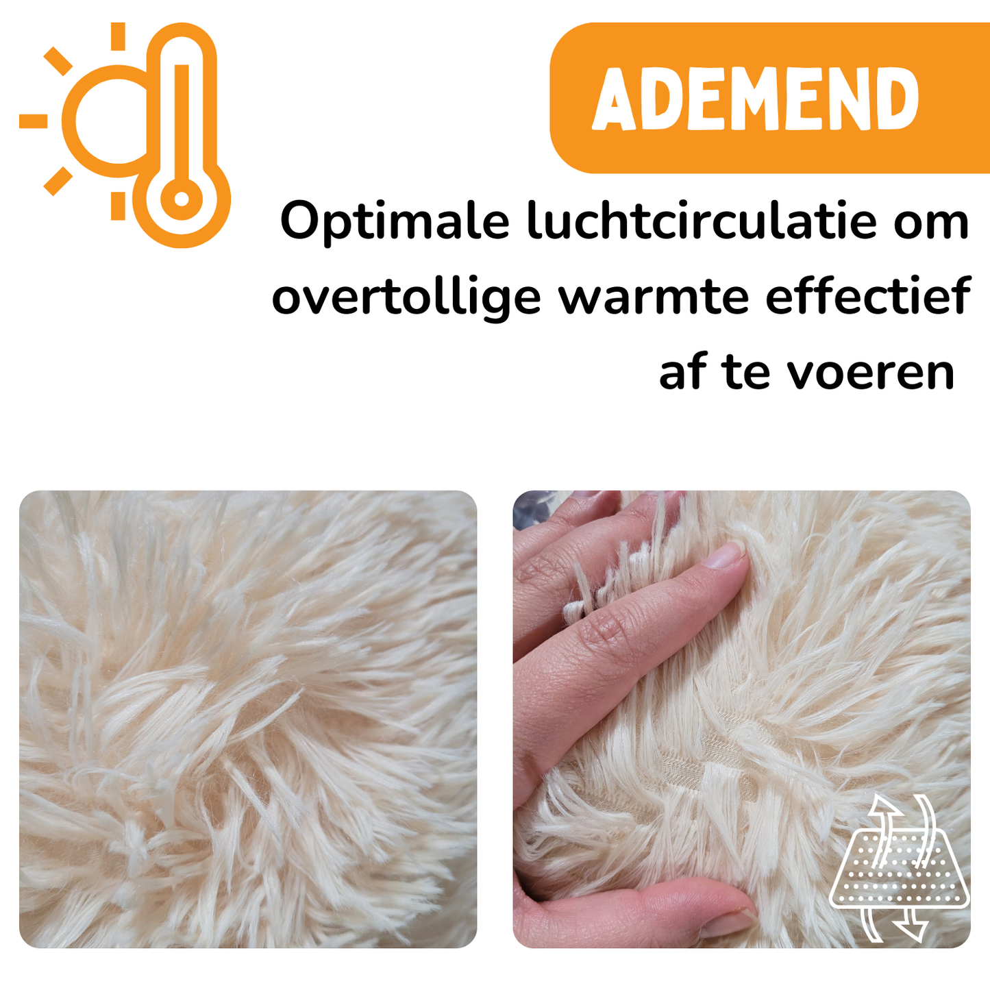 Autostoel Fluffy - De Ideale Hondenstoel Voor Onderweg - Beige S