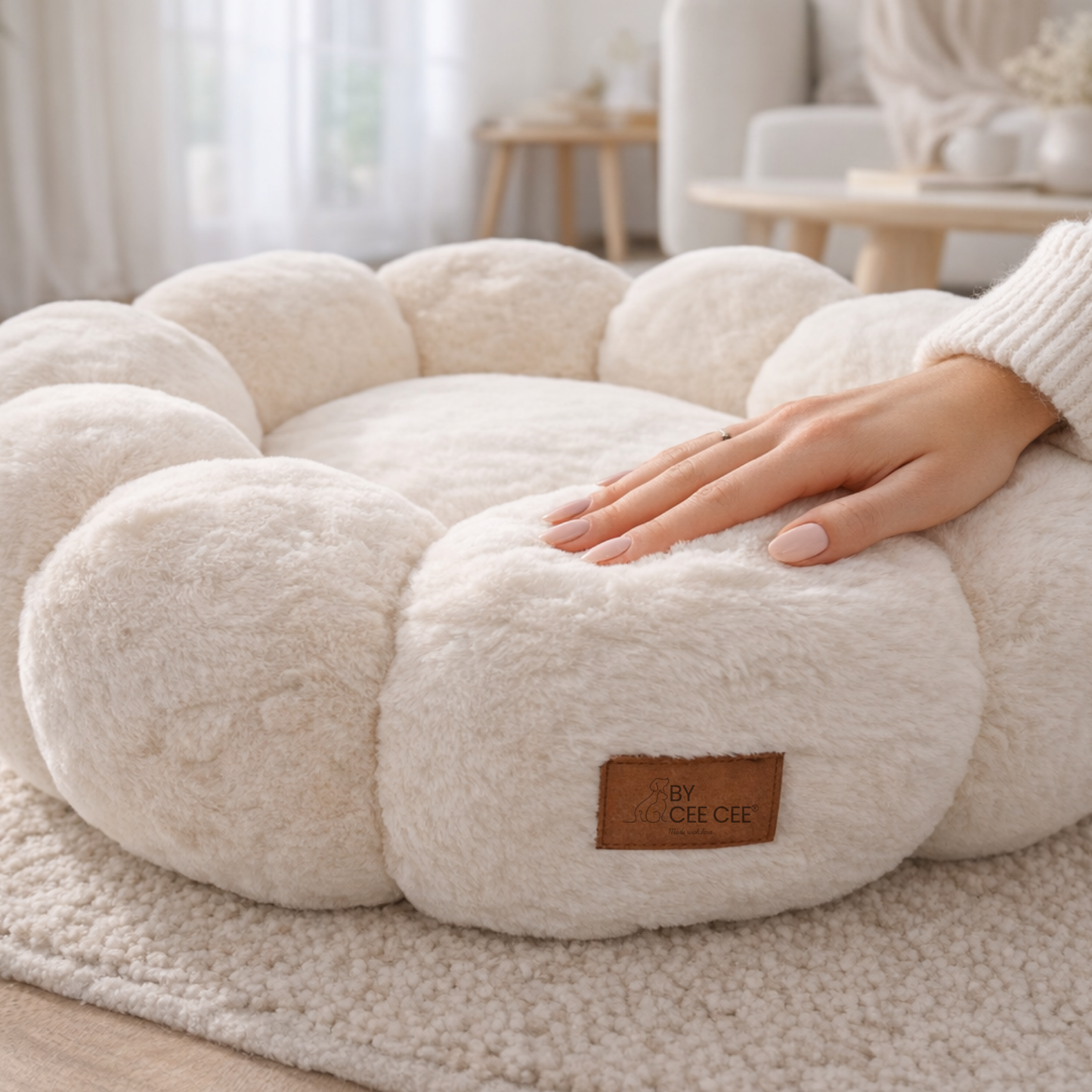 Donutmand in Bloemvorm voor Kleine Katten en Kleine Honden – Zacht en Veilig (50 cm)