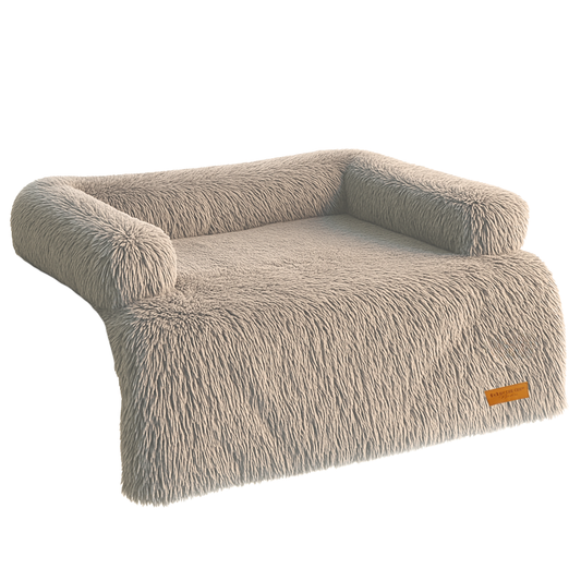 By Cee Cee Fluffy Hondendeken Bank - Mokka Taupe - MAAT L