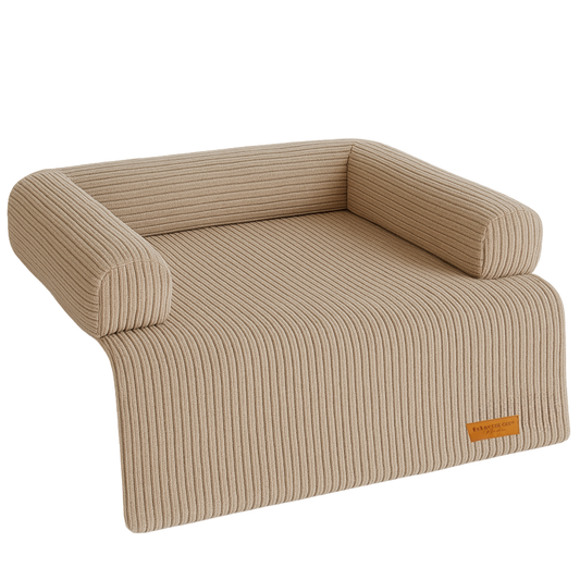 By Cee Cee Hondendeken Bank - Ribstof - Mokka Taupe - MAAT L