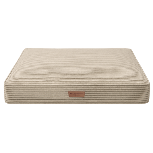 By Cee Cee Origineel Orthopedisch Hondenkussen Ribstof Mokka Taupe 100x70cm