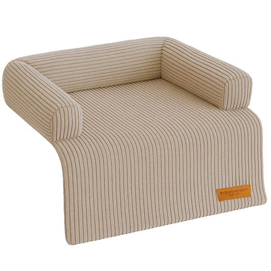 By Cee Cee Hondendeken Bank - Ribstof - Mokka Taupe - MAAT M