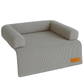 By Cee Cee Hondendeken Bank - Ribstof - Grijs - MAAT L