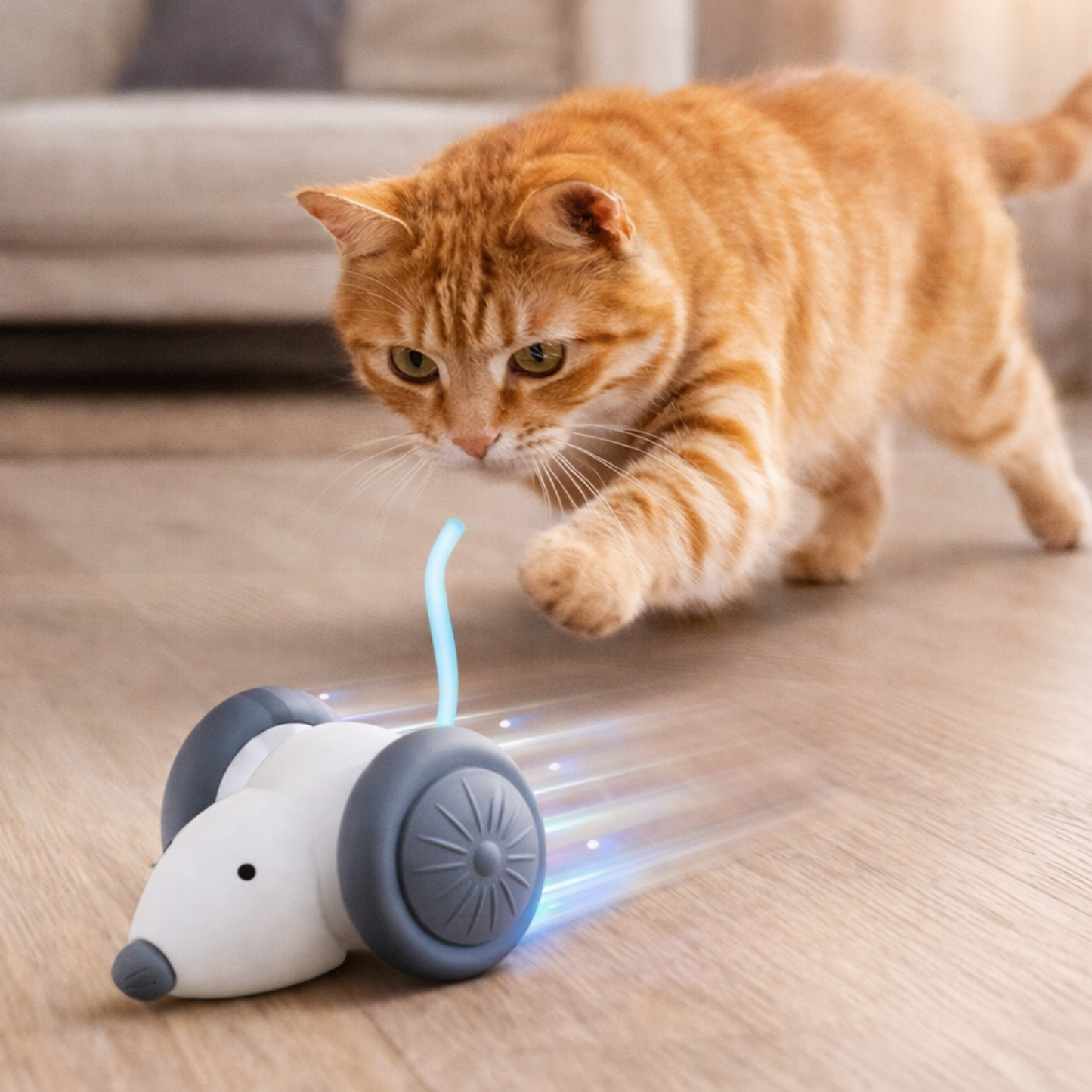 Interactief Kattenspeelgoed Muis - Oplaadbaar