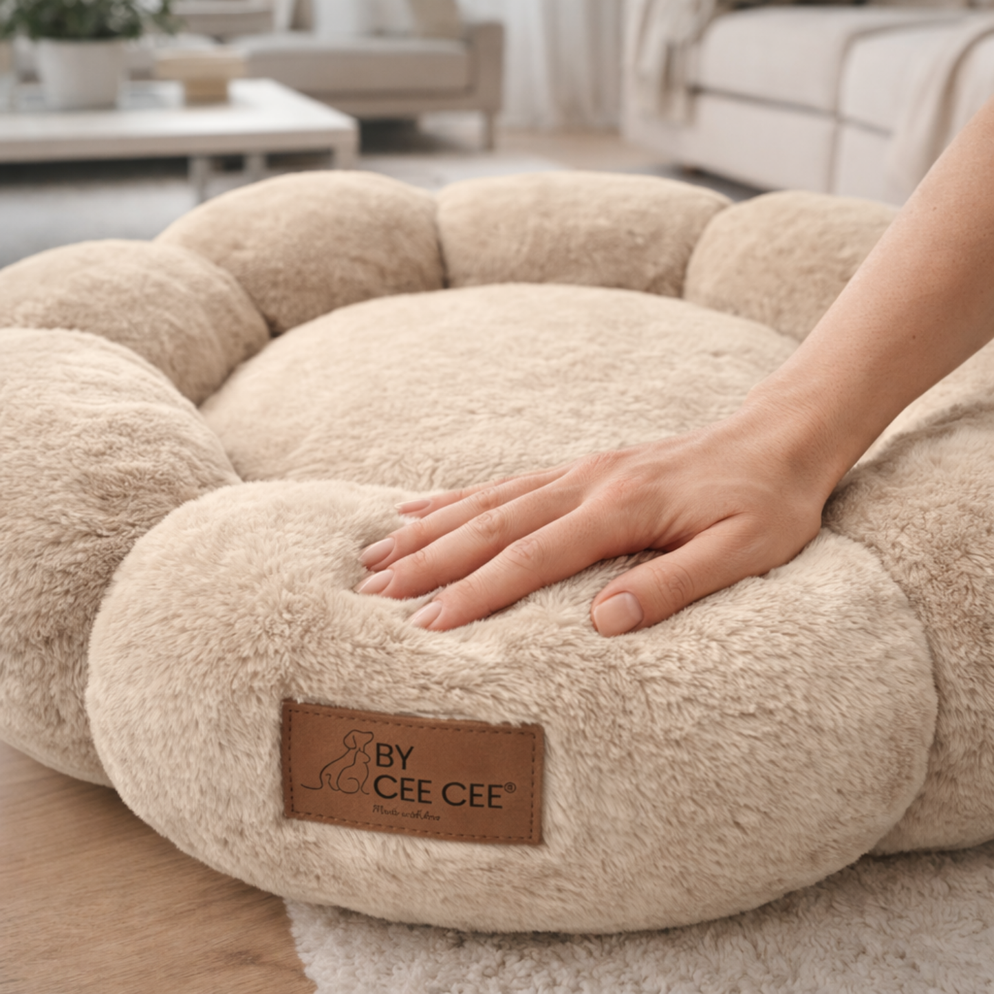 Donutmand in Bloemvorm voor Kleine Katten en Kleine Honden – Zacht en Veilig (50 cm)