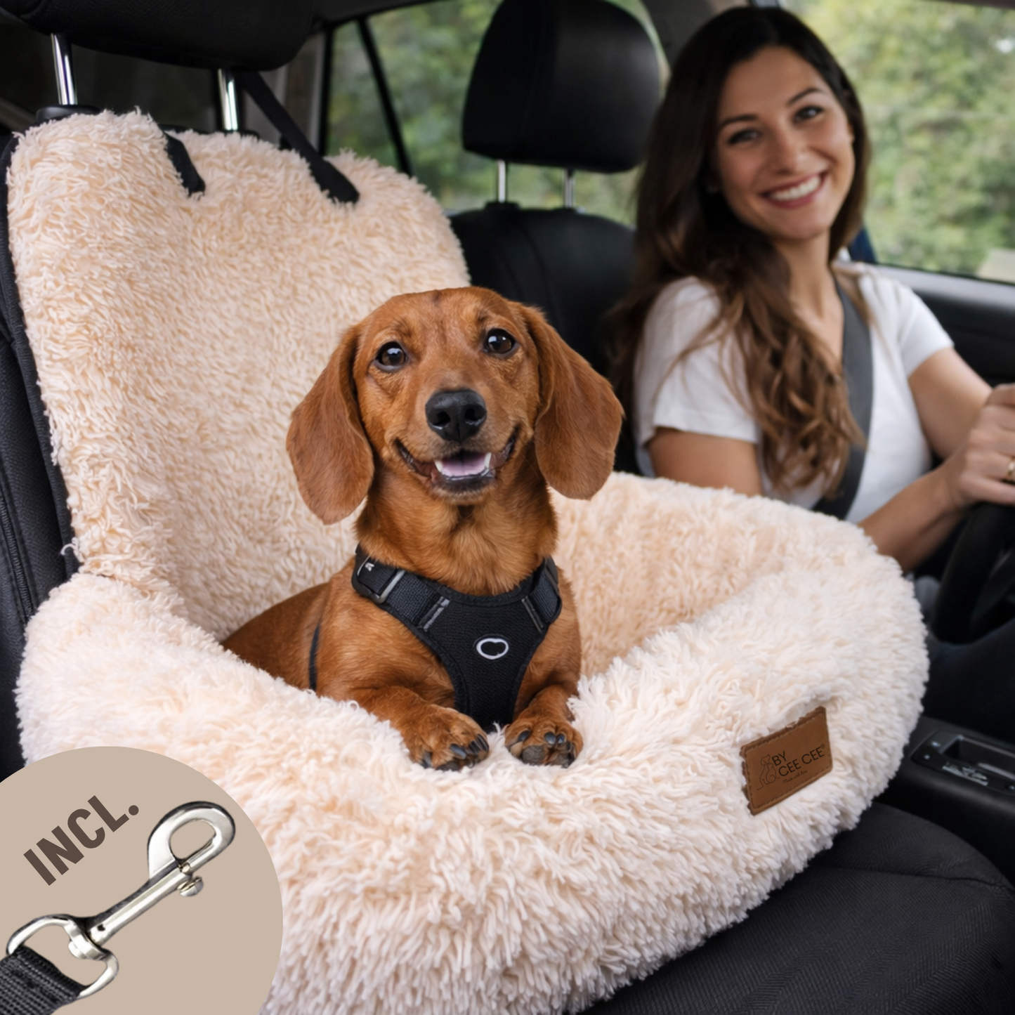 Fluffy Car Seat - The Ideal Dog Seat for On the Go