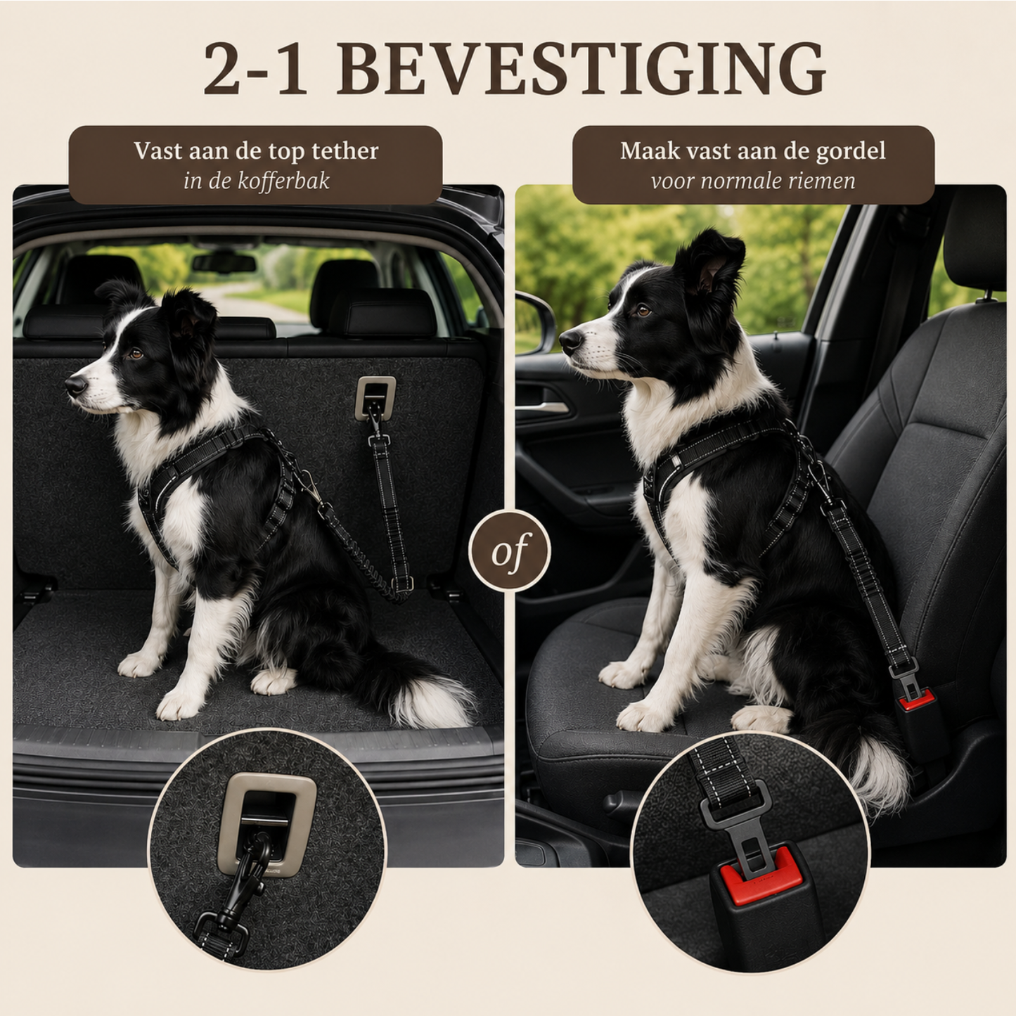Honden Auto Gordel Schok Absorberend