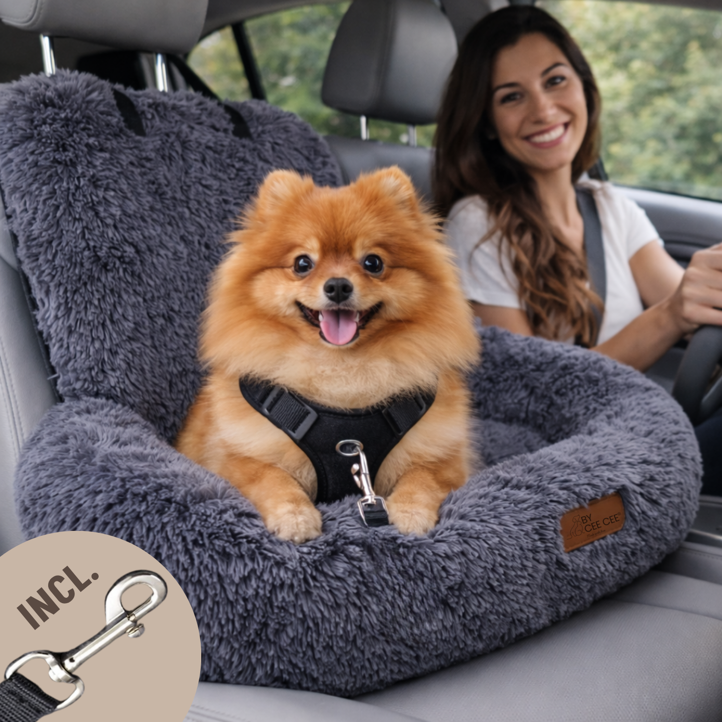 Fluffy Car Seat - The Ideal Dog Seat for On the Go