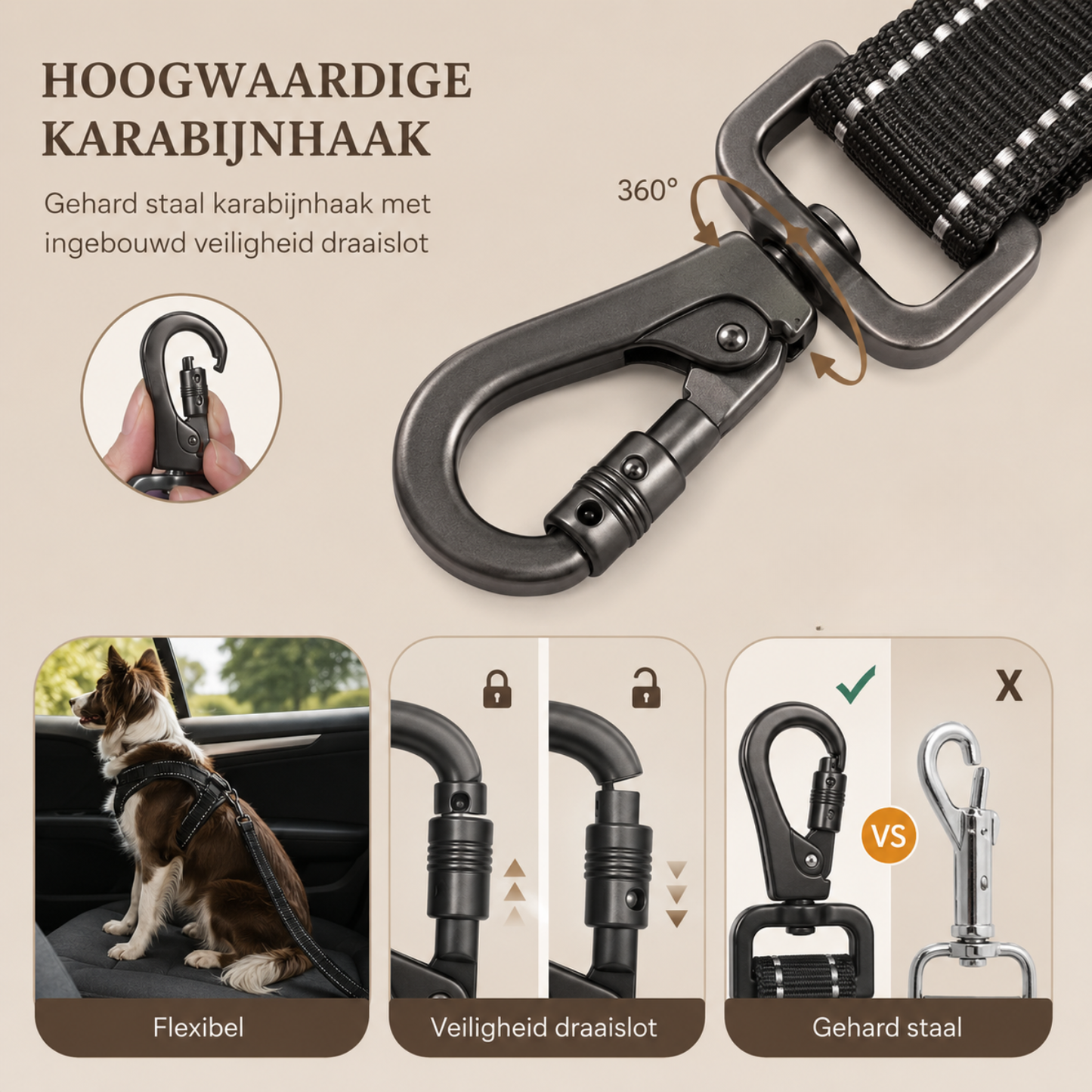 Honden Auto Gordel Schok Absorberend