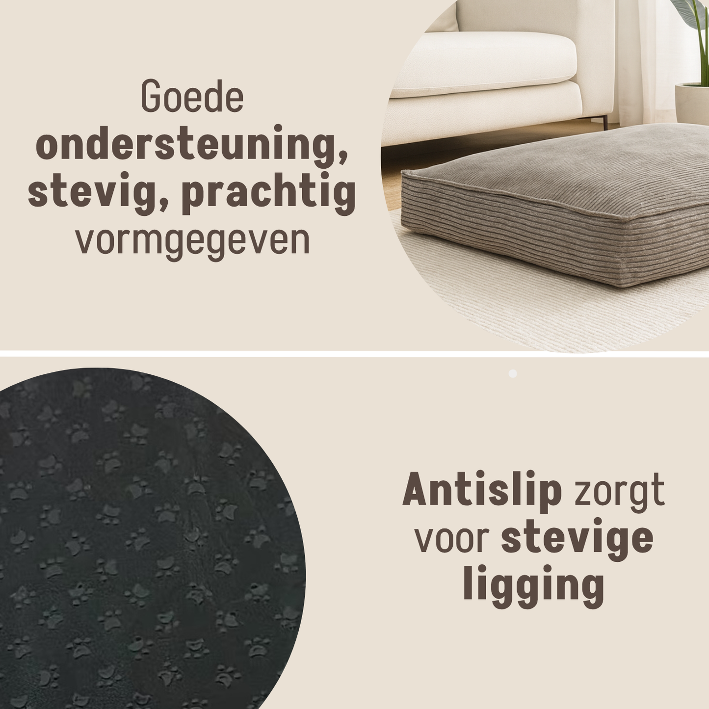 Orthopädisches Hundekissen, Schaumstoffflockenfüllung