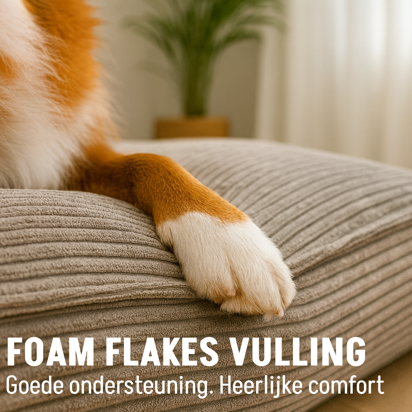 Orthopädisches Hundekissen, Schaumstoffflockenfüllung