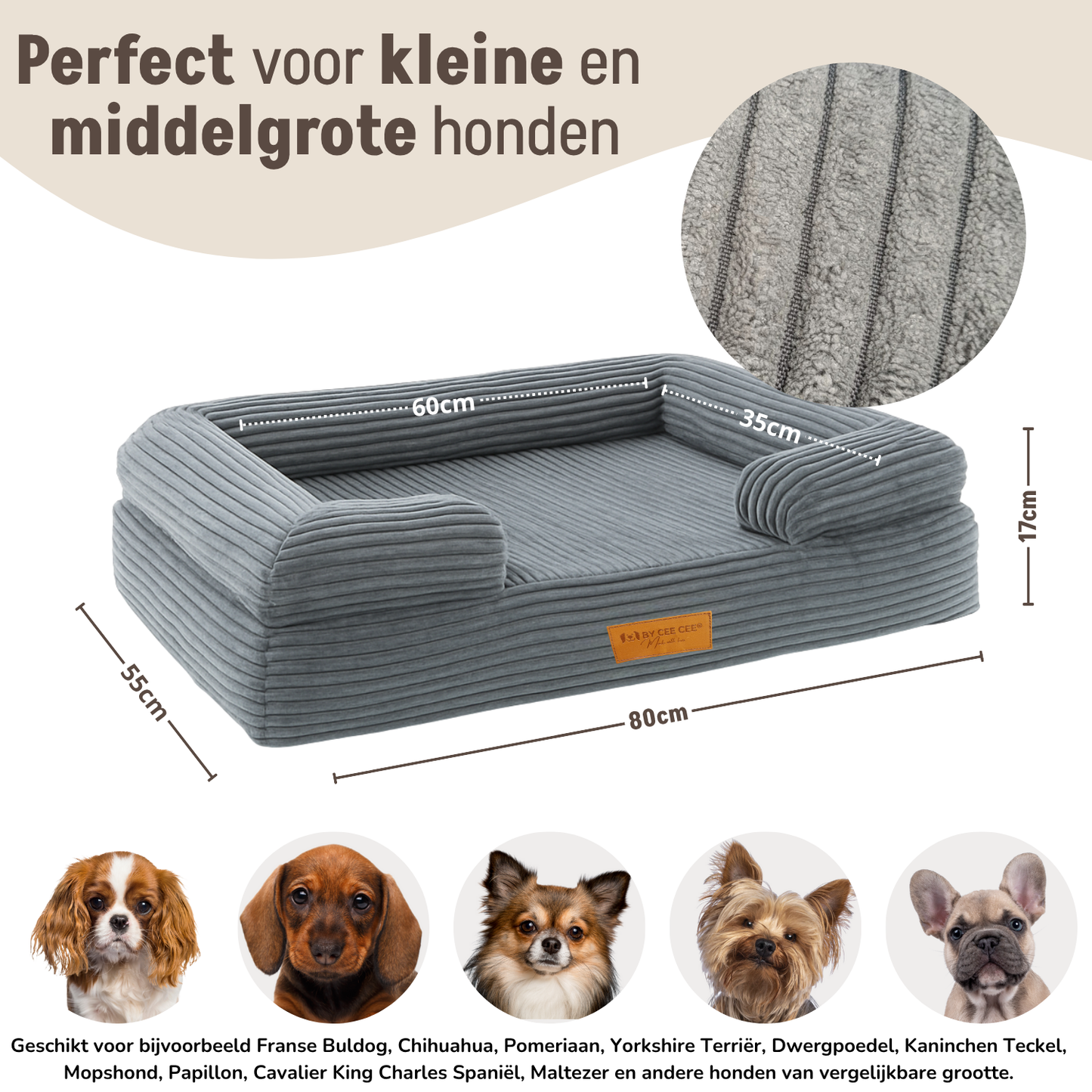 By Cee Cee Orthopedische Hondenmand 5 Soorten
