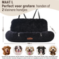 Autostoel Fluffy - De Ideale Hondenstoel Voor Onderweg - Zwart - MAAT L
