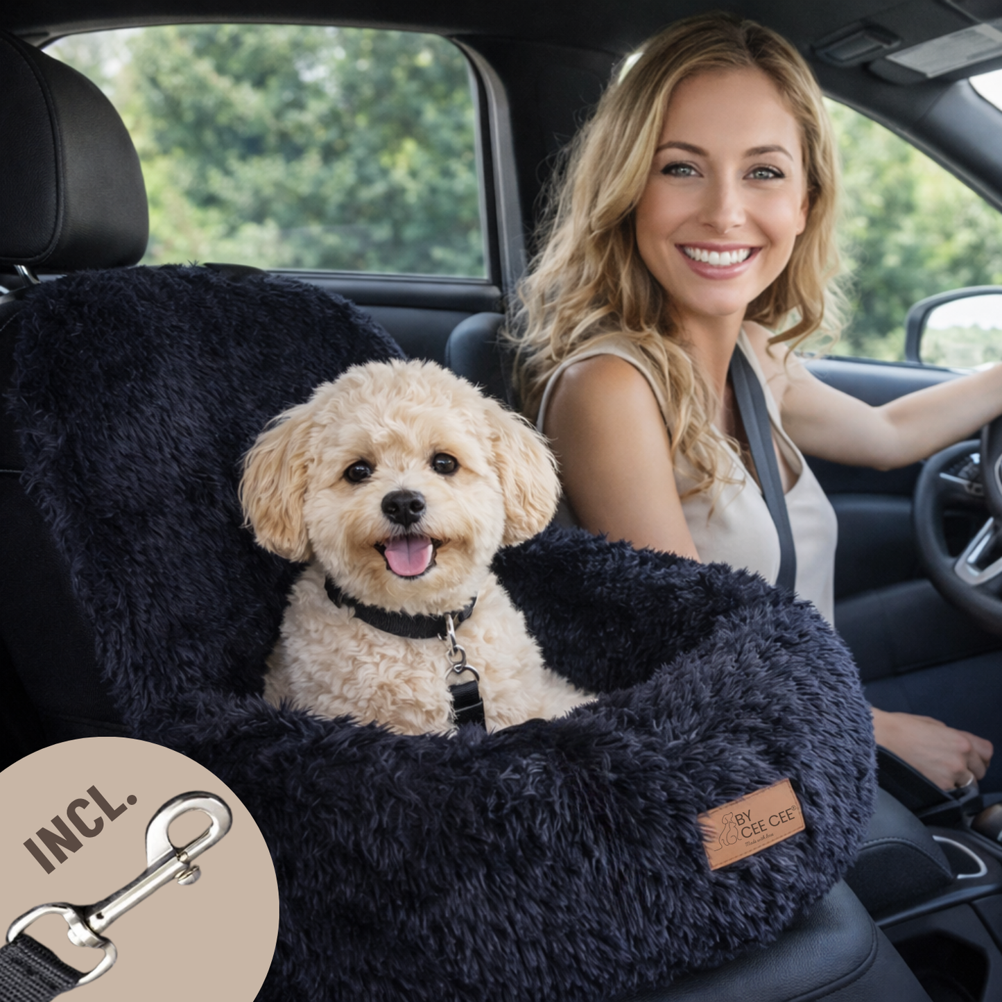 Fluffy Car Seat - The Ideal Dog Seat for On the Go