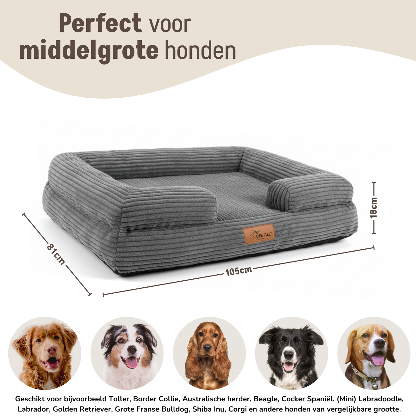 By Cee Cee Orthopädisches Hundebett