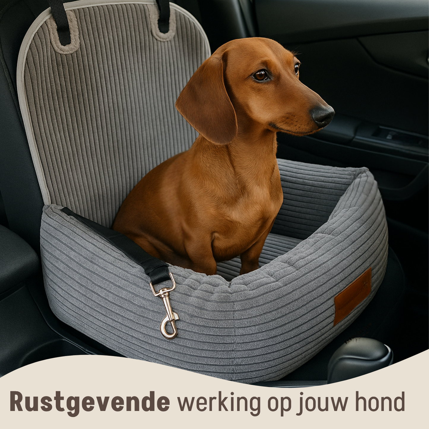 Autostoel Ribstof Grijs - MAAT S