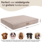 By Cee Cee Origineel Orthopedisch Hondenkussen Ribstof Mokka Taupe 100x70cm