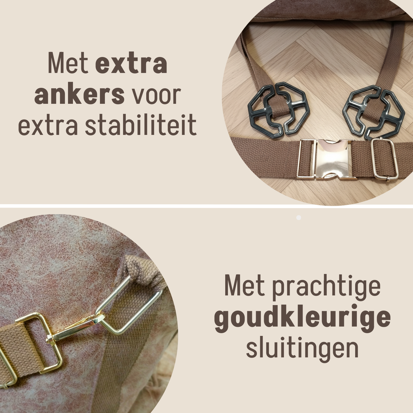 Luxe Autostoel Bruin Met Ruit Motief - Sample