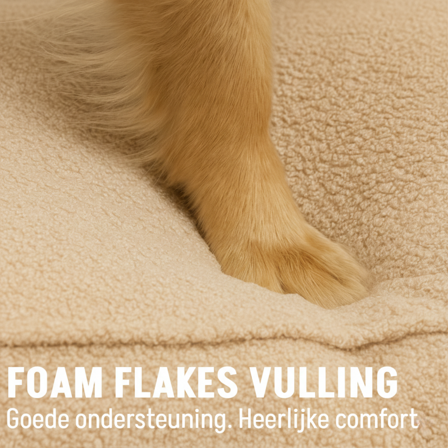 Orthopädisches Hundekissen, Schaumstoffflockenfüllung