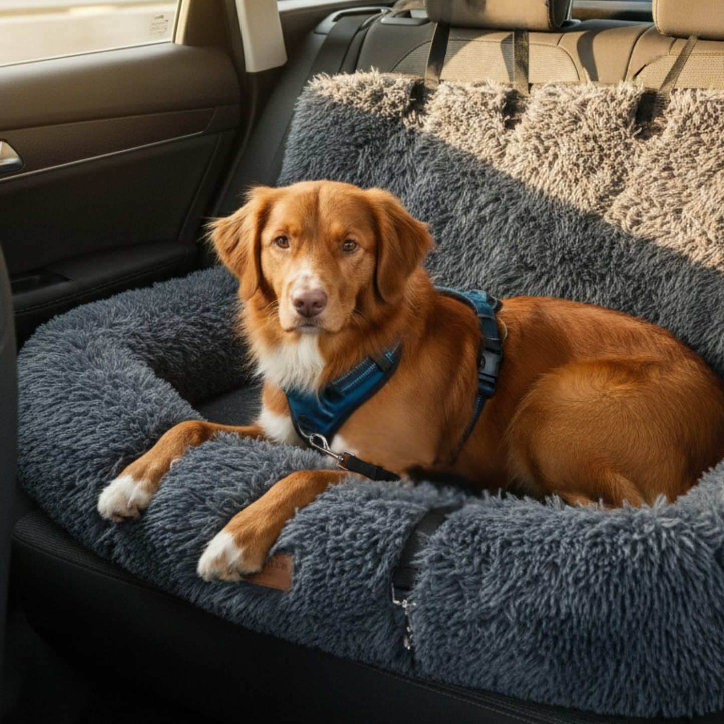 Fluffy Car Seat - The Ideal Dog Seat for On the Go