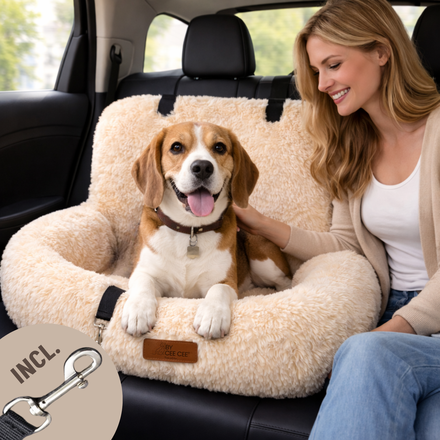 Fluffy Car Seat - The Ideal Dog Seat for On the Go