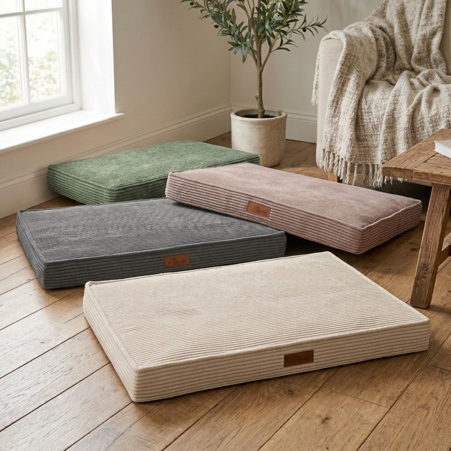 By Cee Cee Origineel Orthopedisch Hondenkussen Ribstof 100x70cm