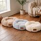 Donutbett in Blumenform für kleine Katzen und Hunde – weich und sicher (50 cm)
