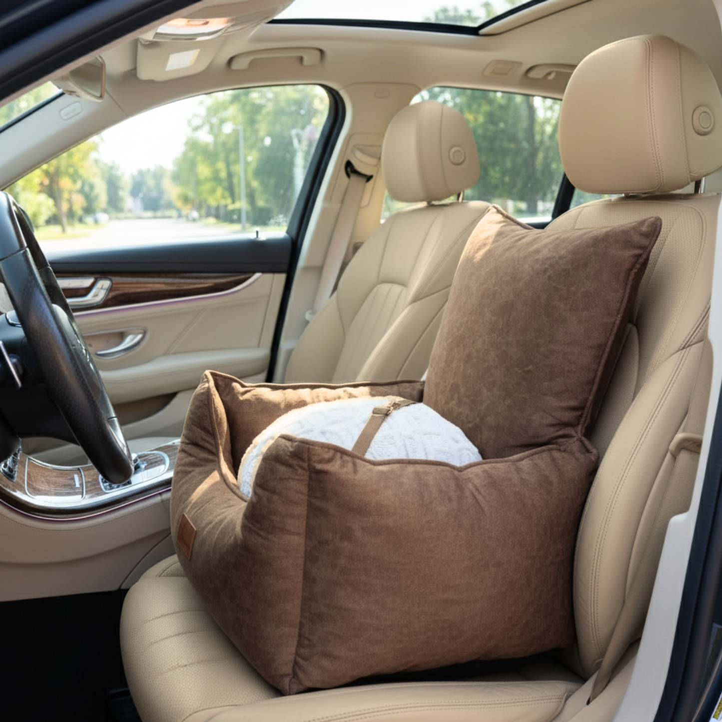 Luxe Autostoel Cognac - Sample