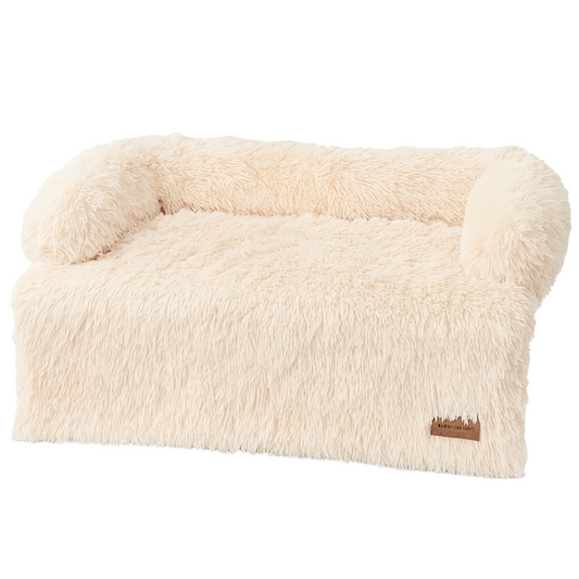 By Cee Cee Fluffy Hondendeken Bank - Beige - MAAT L
