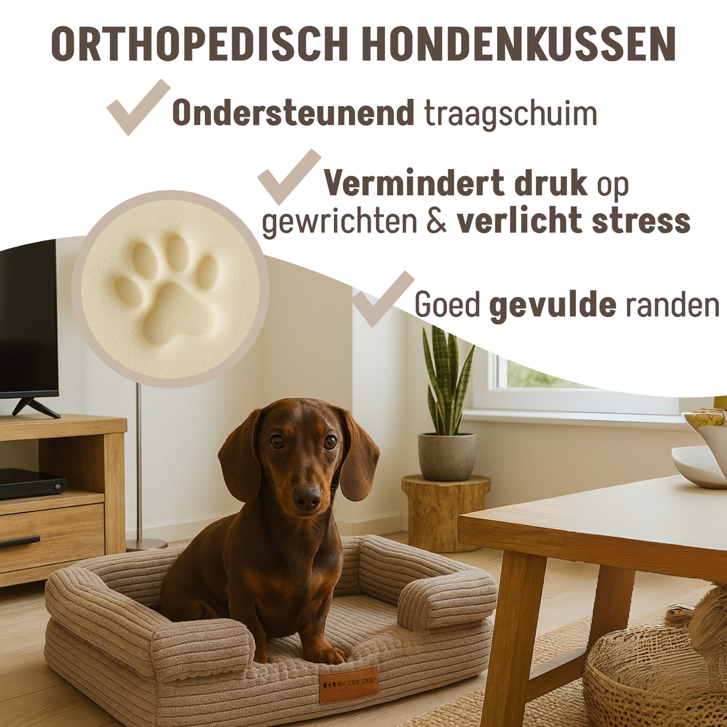 By Cee Cee Orthopedische Hondenmand 5 Soorten