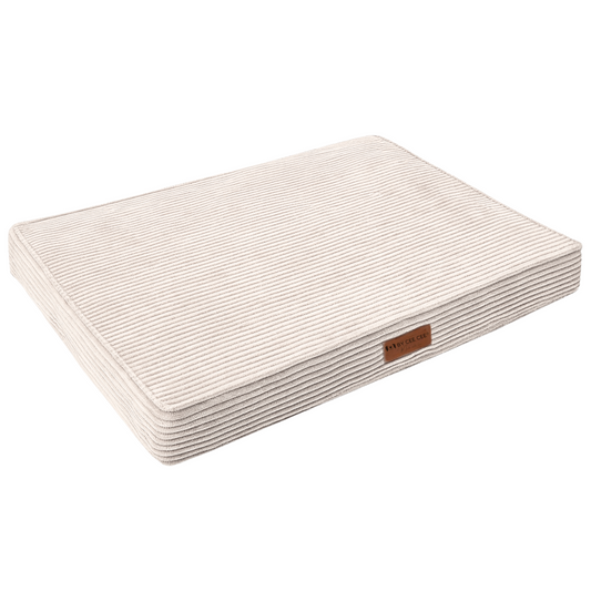 By Cee Cee Original Orthopädisches Hundekissen, Rippenstoff, Beige – 100 x 70 cm