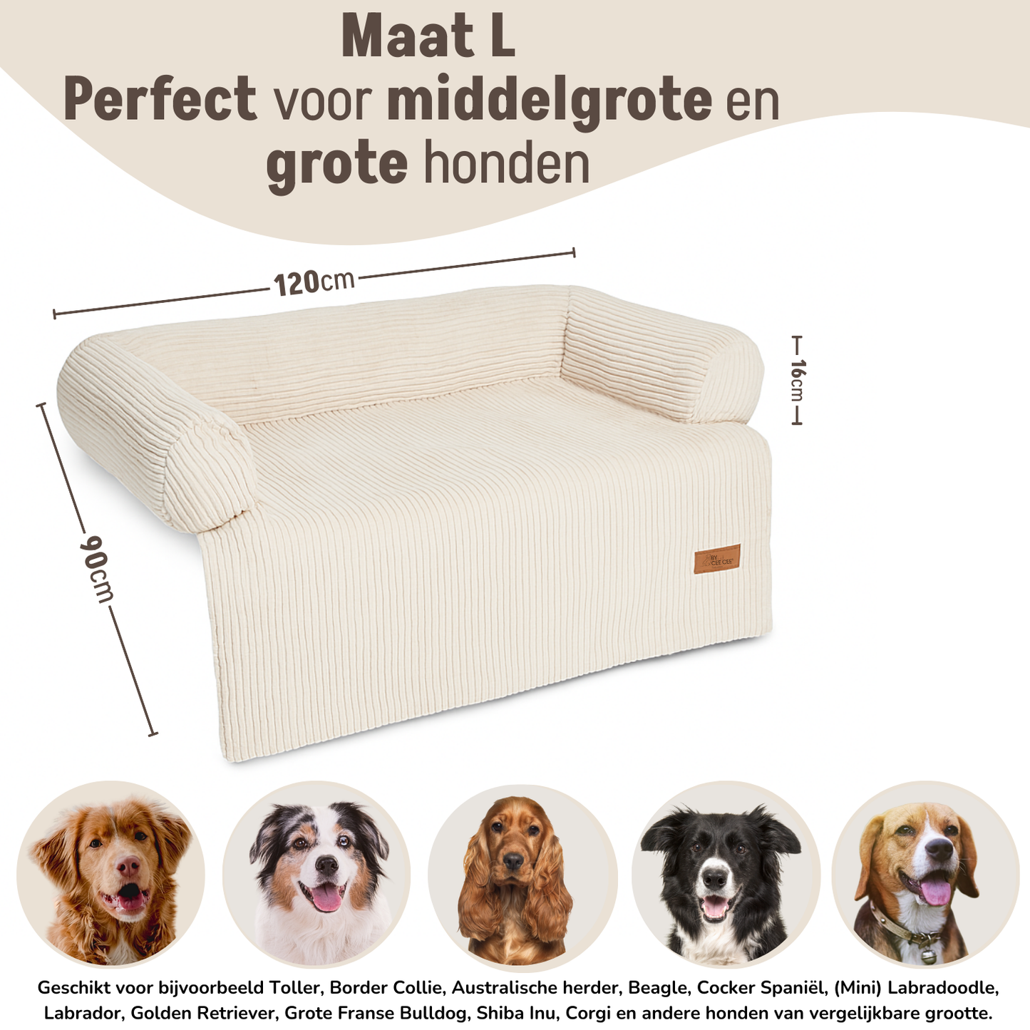 By Cee Cee Hondendeken Bank Ribstof